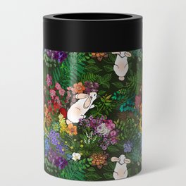 Rabbits in a Rainbow Garden  Can Cooler