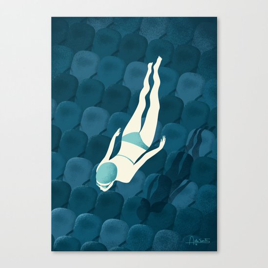 Watching Canvas Print