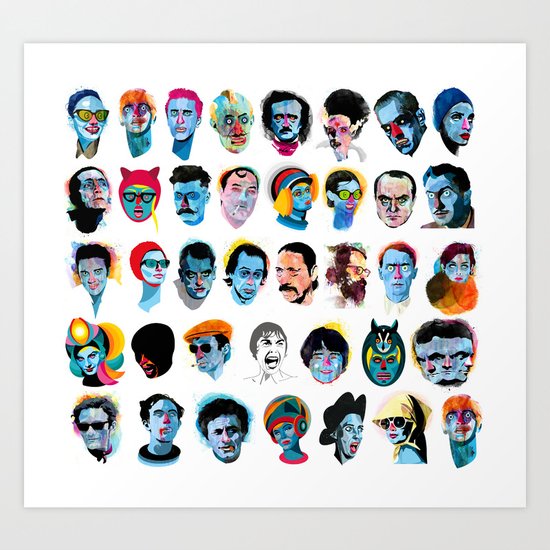 Heads Art Print