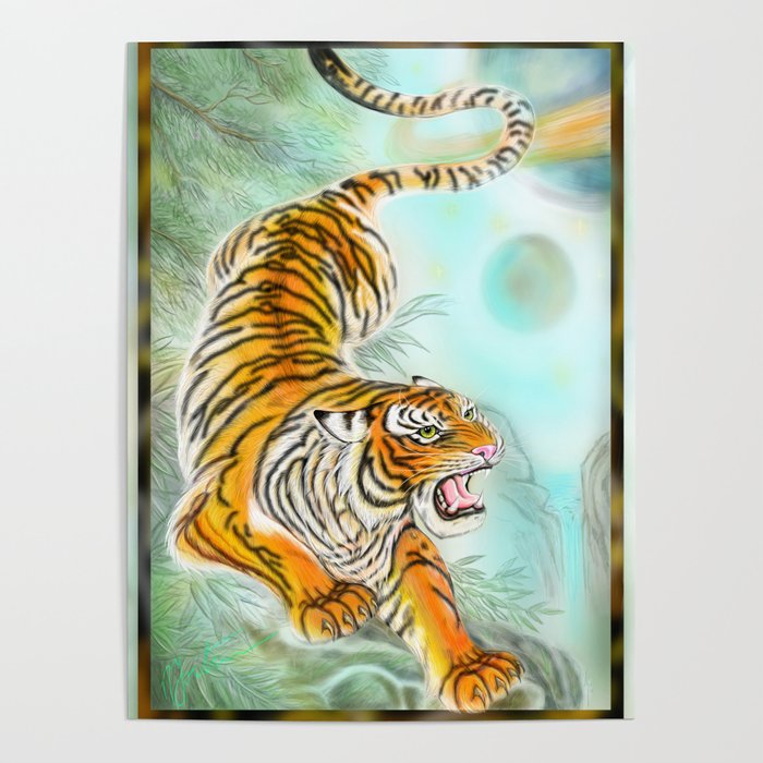 Oriental Tiger Poster