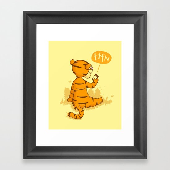 Ta Ta For Now Framed Art Print