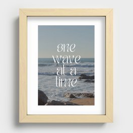 One Wave At A Time Recessed Framed Print