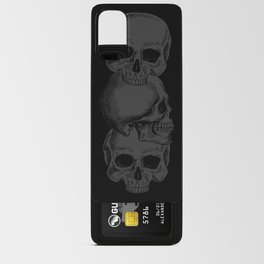 3 Black Skulls Stacked On Top of Each Other Android Card Case