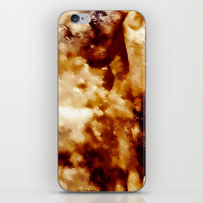 Creamy White and Caramel Marble Texture iPhone Skin