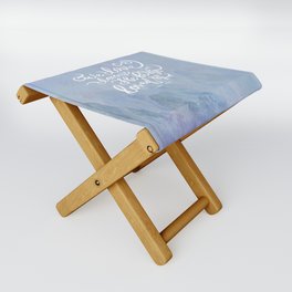 We Love Because He First Loved Us - 1 John 4:19 - Purple Mountains Folding Stool