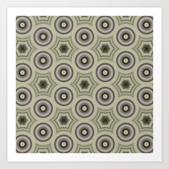 Fractal Cogs n Wheels in CMR03 Art Print