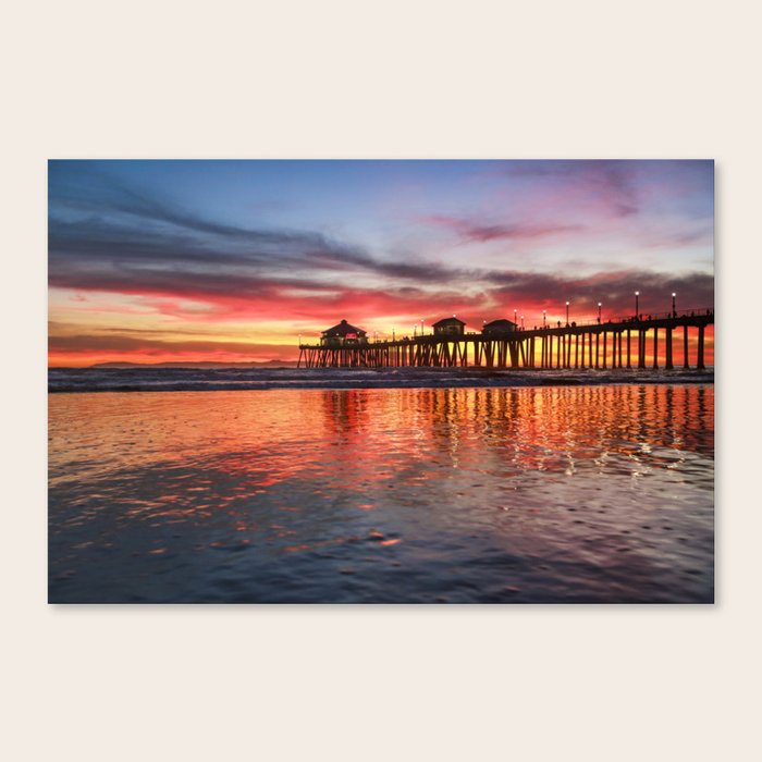 Huntington Beach Pier Sunset 1-30-20 Canvas Print by ...