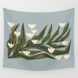 Reaching Tulips (Pale Blue) Wall Tapestry