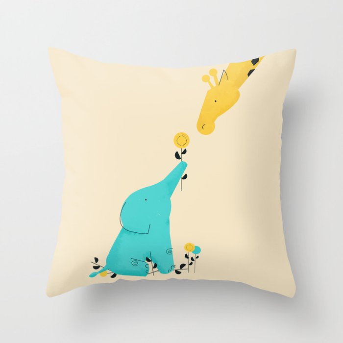 Baby Elephant Throw Pillow