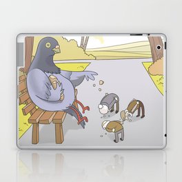 Pigeon Feeding Laptop & iPad Skin