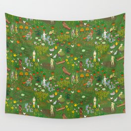 Naked Gardening Day Wall Tapestry