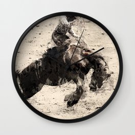 Hanging On - Bronco Busting Champ Wall Clock