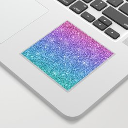 Purple & Blue Ombre Glitter Sticker