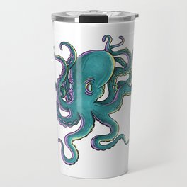 Green Octopus  Travel Mug
