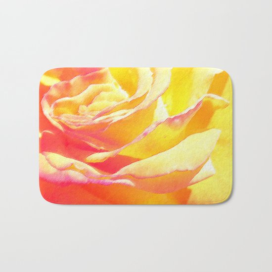Love and Peace Pastel Rose Bath Mat