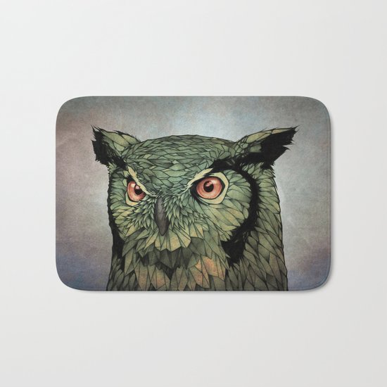 Owl - Red Eyes Bath Mat