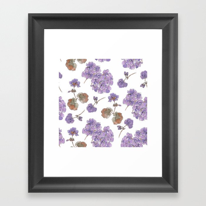 Geranium Lavender Framed Art Print