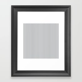 Steely Gray - vertical stripes Framed Art Print