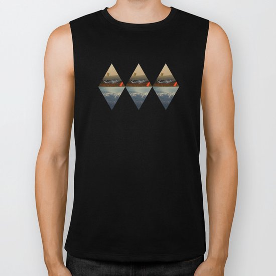 Run, whale, run!! Biker Tank