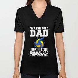 Water Polo Ball Player Cap Goal Game V Neck T Shirt
