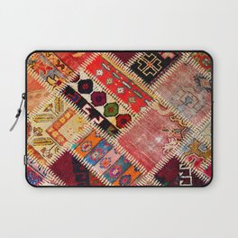 N271 - Berber Vintage Old Moroccan Collage Style Carpet Texture Laptop Sleeve