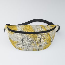 Akron USA - Yellow City Map Fanny Pack