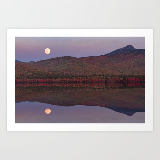 Autumn Mountain Moonrise Art Print