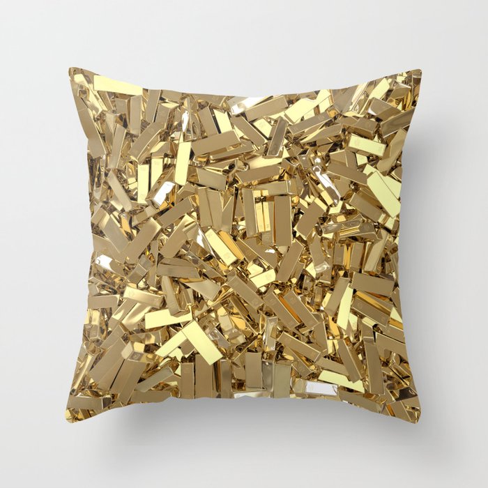 Full of gold Throw Pillow