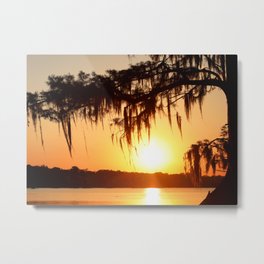 Cajun Sun Metal Print | Sparkle, Louisiana, Acadia, Cajun, Lake, South, Sunset, Sun, Acadiana, Bayou 