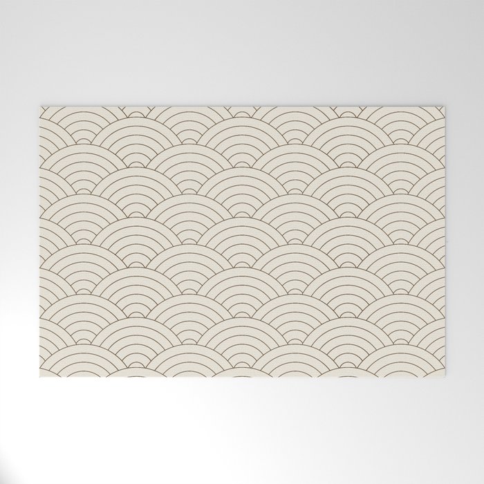 Waves (Cream & Chocolate) Welcome Mat