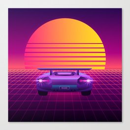 Synthwave 80s Canvas Print