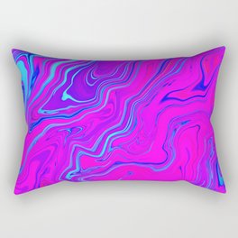 Liquid Color Pink Blue Marble 4 Rectangular Pillow