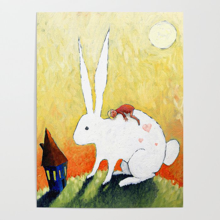 A Soft Friend Bunnies Easter Day Poster