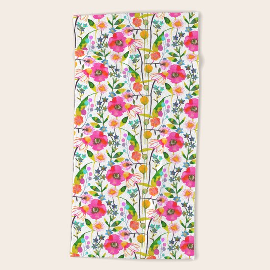 Spring flowers Beach Towel