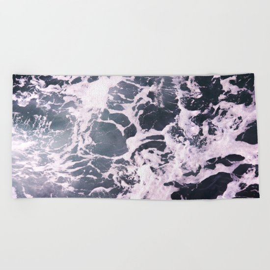 Marbled Waves Beach Towel
