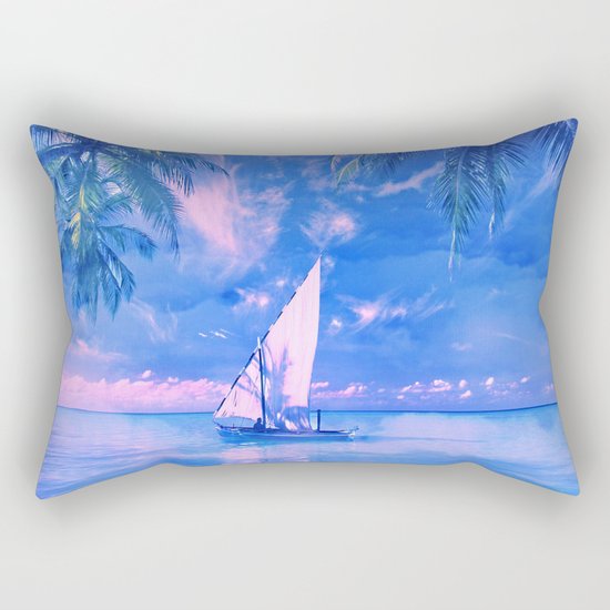 Tropical yachting Rectangular Pillow