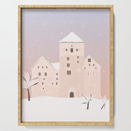 Turku Castle Winter, Finland Serving Tray