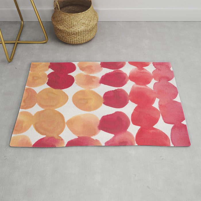 7 | 190408 Red Abstract Watercolour Rug by valourine | Society6