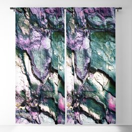 Textured Minerals Teal Green Purple Blackout Curtain