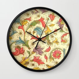 Vintage Italian Floral Traditional Pattern Wall Clock