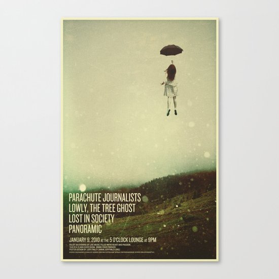 Parachute Journalists - Umbrella Girl Canvas Print