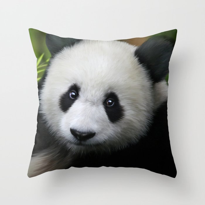 Giant Panda Cub Throw Pillow