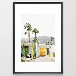 Palm Springs II Framed Art Print | Boho, Mid Century, Palm Springs, Travel, Colorful, Lemon Yellow, Bright, Happy, Door, Yellow 