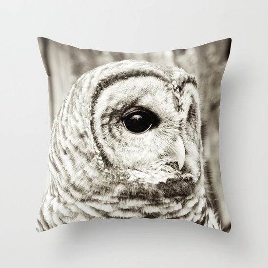 Wise Old Owl Throw Pillow