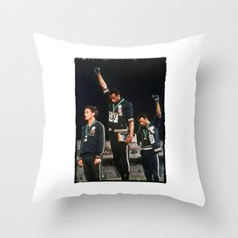 1968 Olympics Salute for Human Rights Throw Pillow