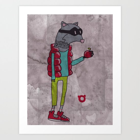 006_raccoon Art Print