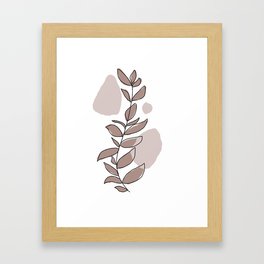 Neutral botanical Framed Art Print