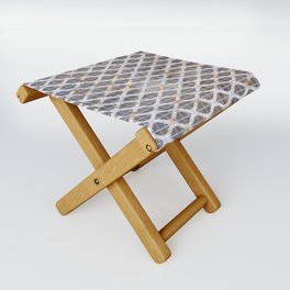 Rusty white industrial grating. Folding Stool