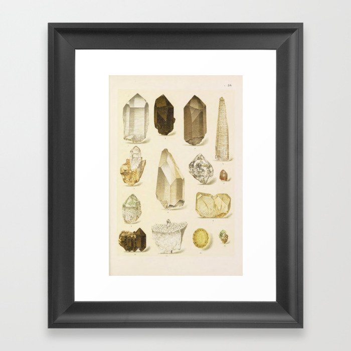 Quartz Crystals Framed Art Print by Blue Specs Studio Society6