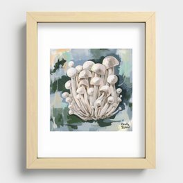 White Beech Mushroom Recessed Framed Print